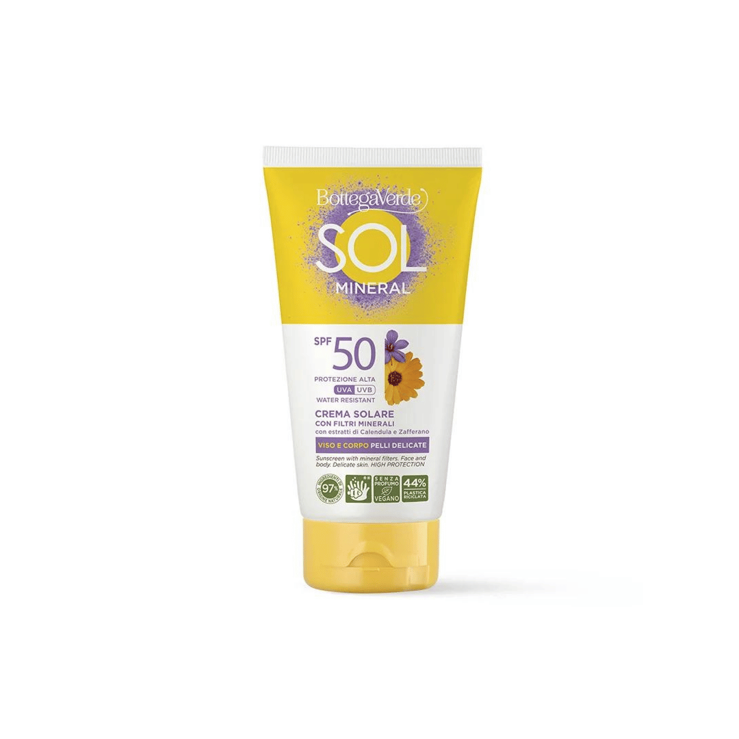 SOL MINERAL - SUNSCREEN - FACE AND BODY - DELICATE SKIN - WITH MINERAL FILTERS - HIGH PROTECTION (150 ML)