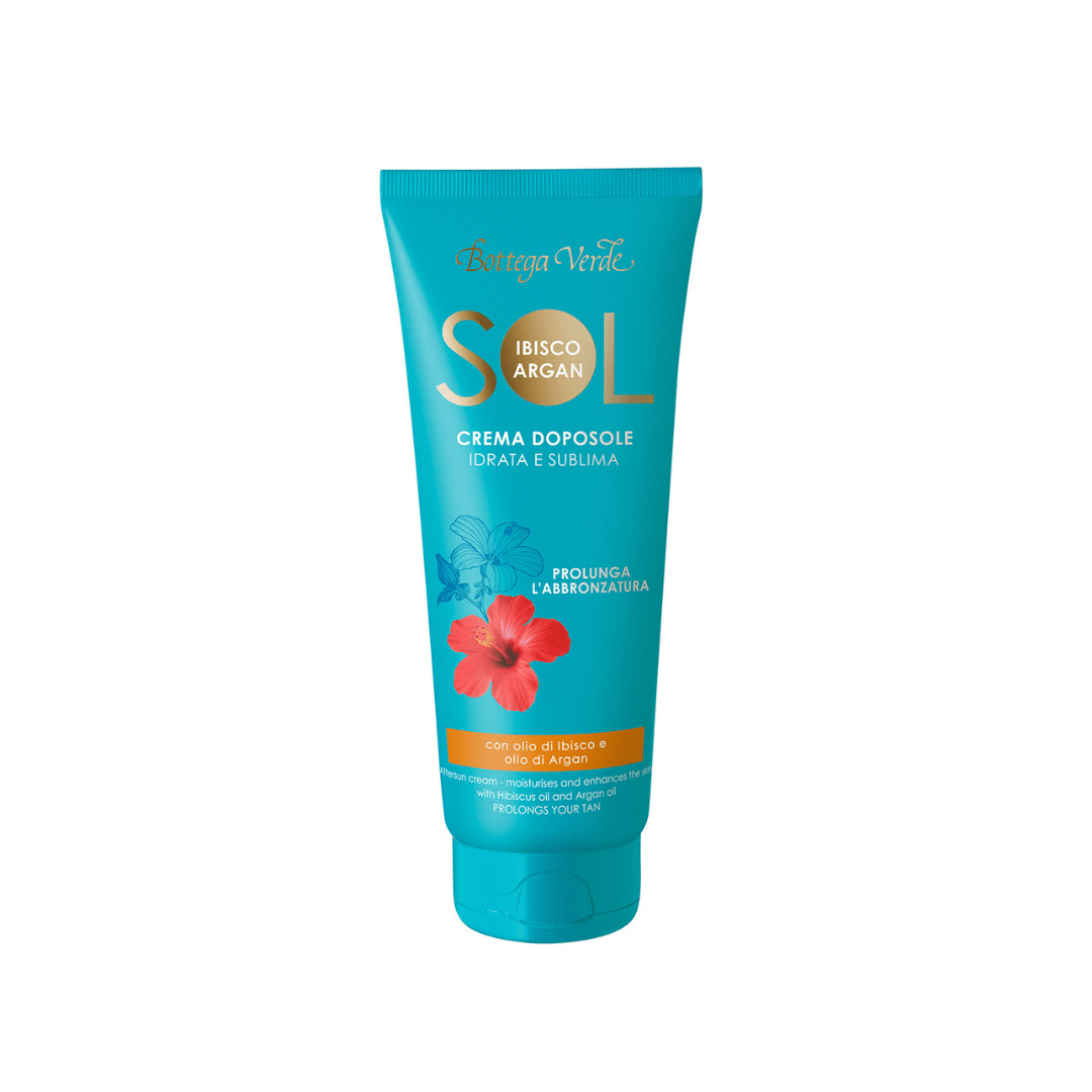 SOL IBISCO ARGAN - AFTERSUN CREAM - WITH HIBISCUS OIL AND ARGAN OIL - PROLONGS YOUT TAN (200 ML)