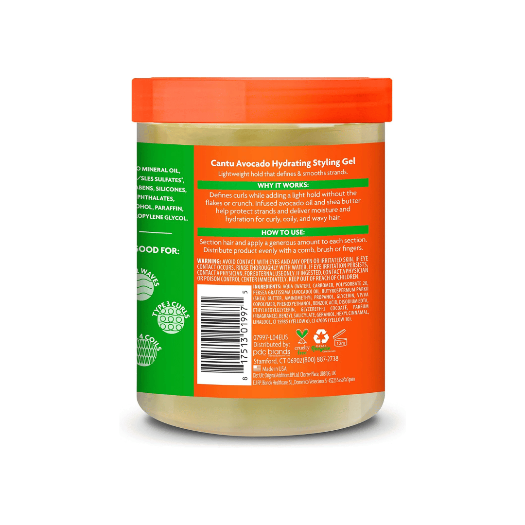 Cantu Avocado Oil & Shea Butter Hydrating Gel 524g