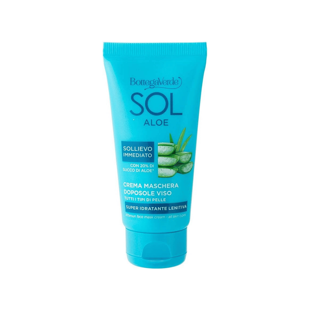 SOL - AFTERSUN FACE MASK - ULTRA-MOISTURISING - WITH 20% ALOE JUICE (50 ML)