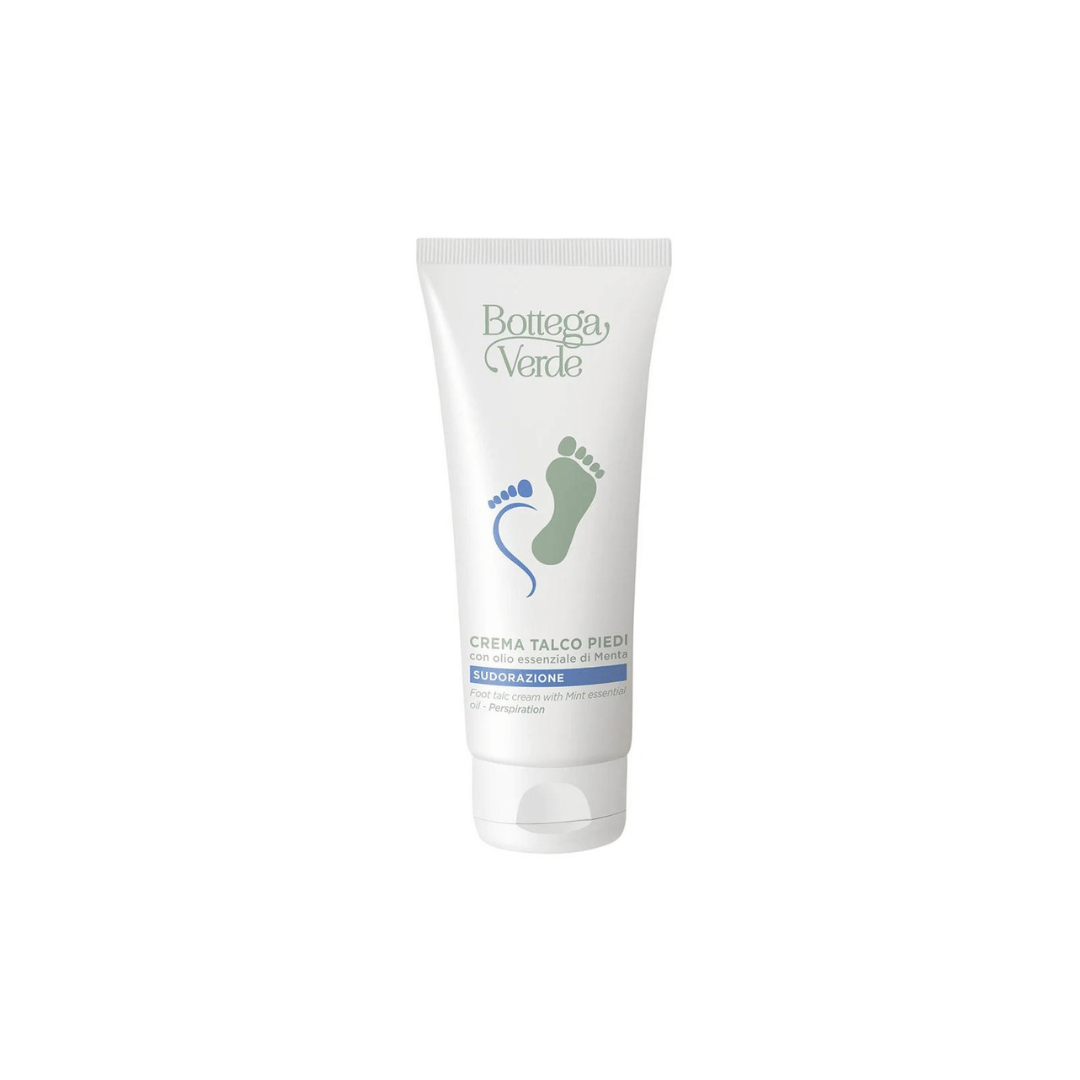 Crema Talco Piedi - FOOT TALC CREAM - WITH MINT ESSENTIAL OIL - PERSPIRATION (100 ML)