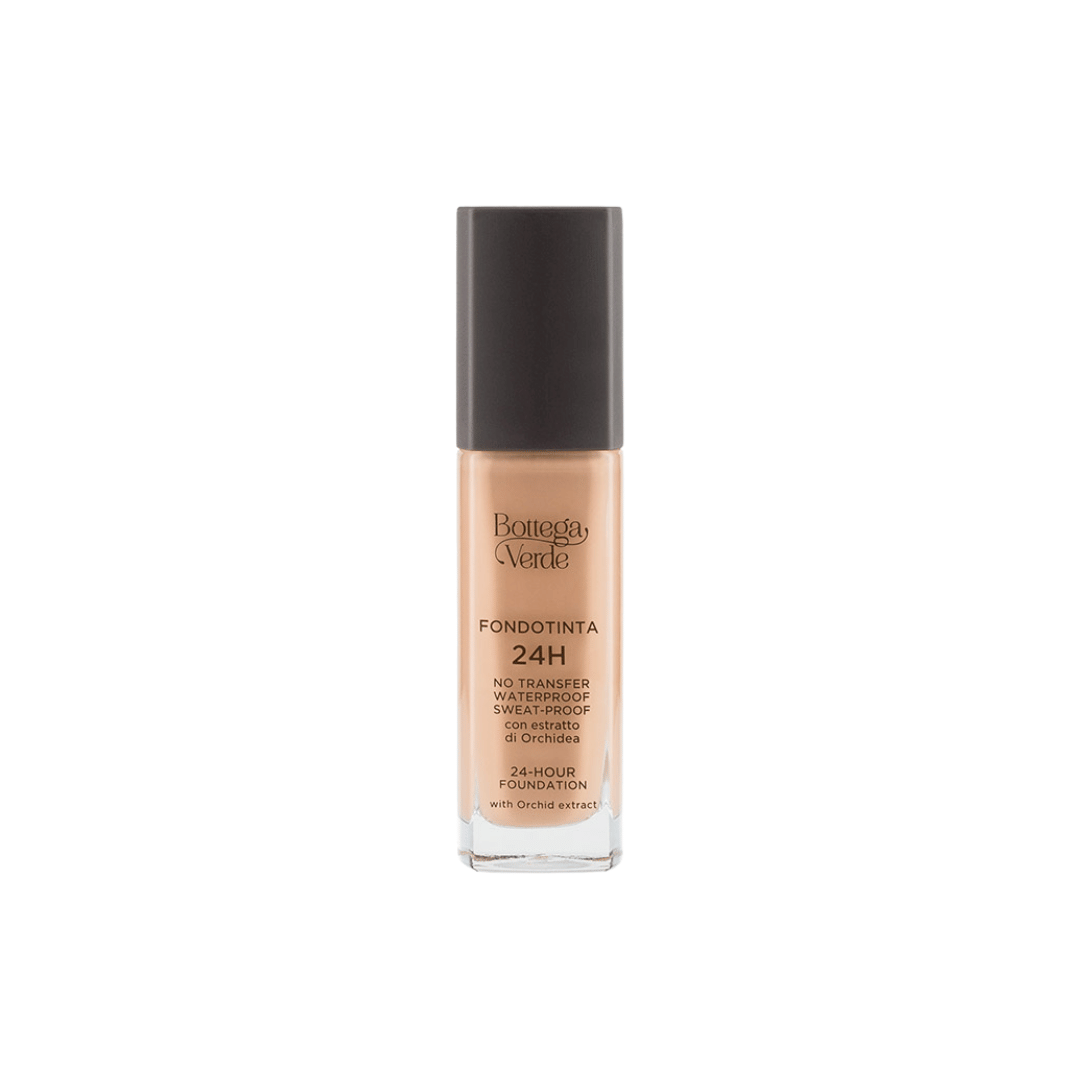 Bottega Verde 24-HOUR FOUNDATION - TRANSFER-RESISTANT, WATERPROOF AND SWEAT-PROOF, WITH ORCHID EXTRACT (30 ML)