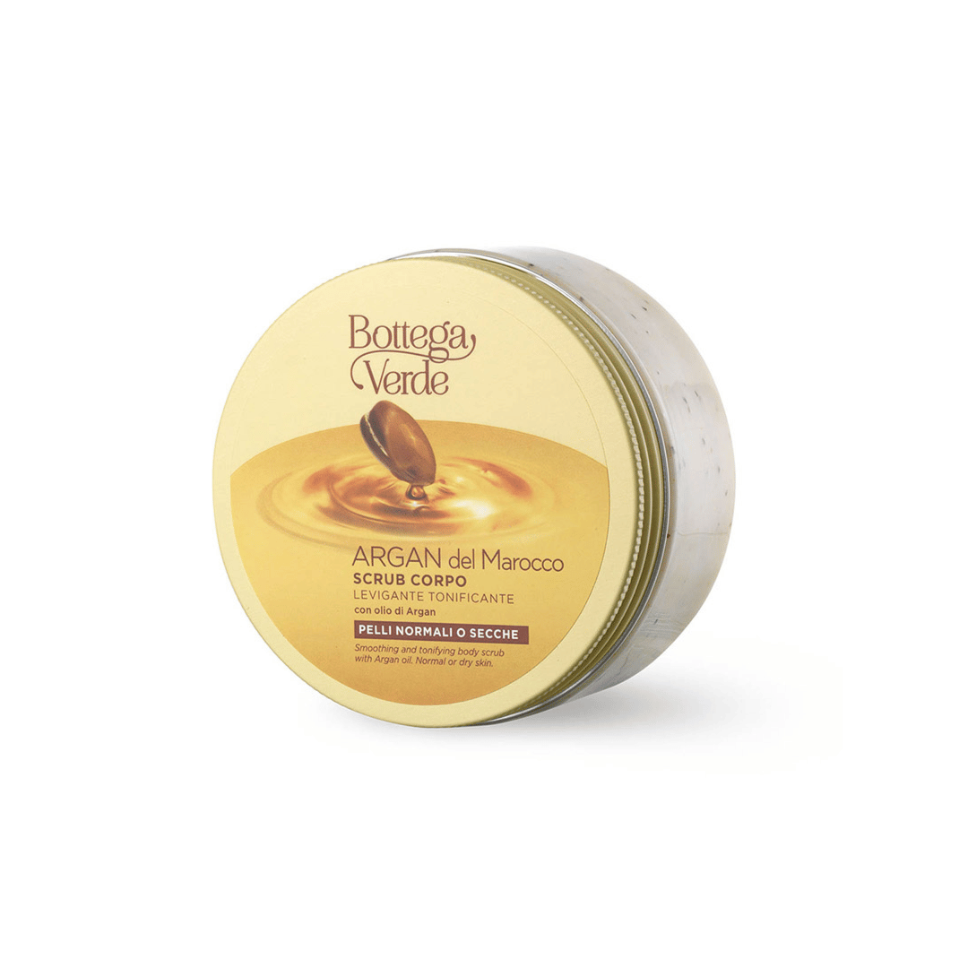 Argan Del Marocco  - BODY SCRUB - SMOOTHING AND TONIFYING - WITH ARGAN OIL (200 ML) - NORMAL OR DRY SKIN