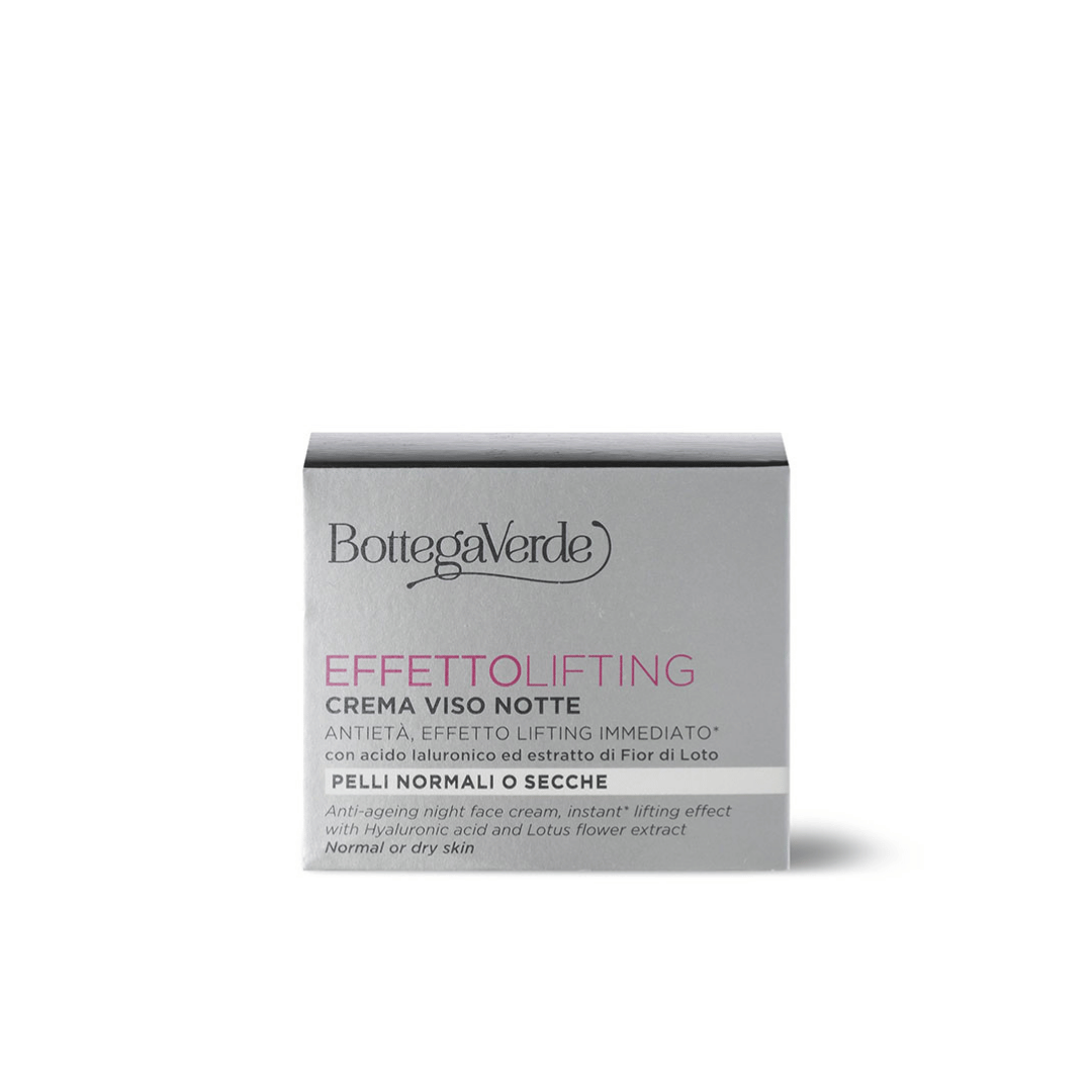 EFFETTOLIFTING - ANTI-AGEING NIGHT FACE CREAM - INSTANT LIFTING EFFECT WITH HYALURONIC ACID AND LOTUS FLOWER EXTRACT (50 ML) - NORMAL OR DRY SKIN