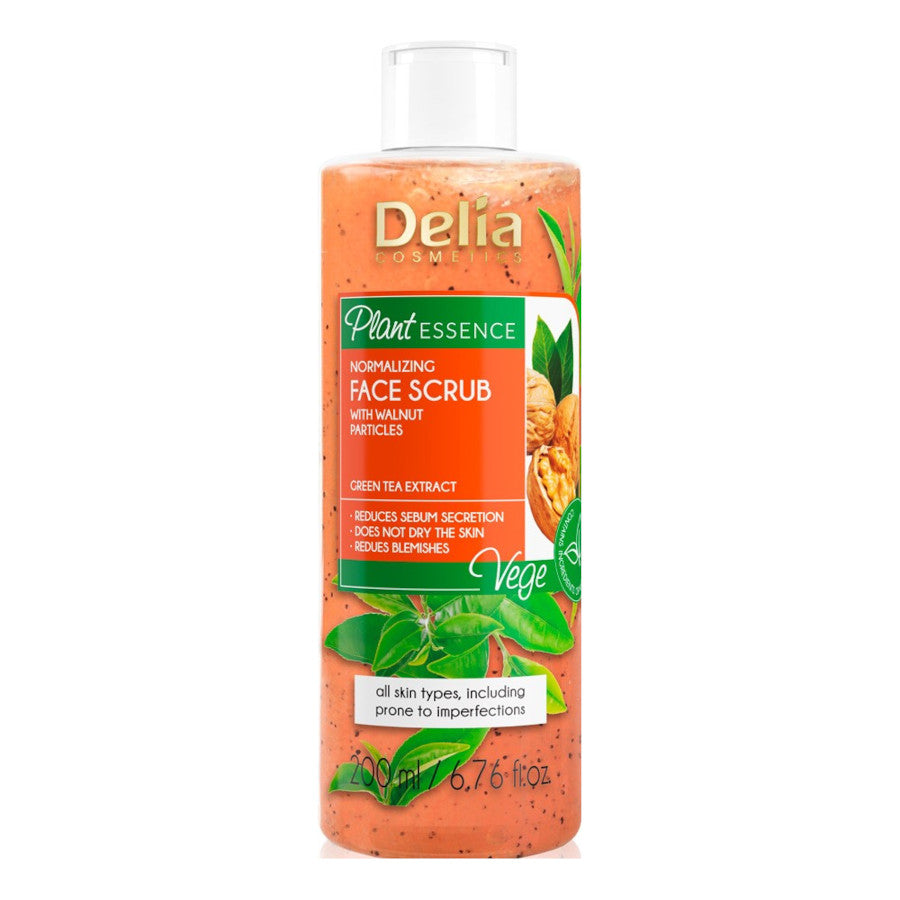 Delia Plant Essence Normalizing Face Scrub With Walnut Particles - 200ml