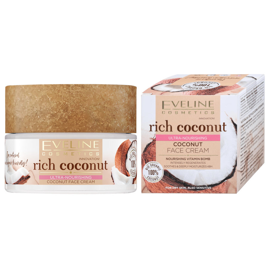 Eveline Rich Coconut Ultra-Nourishing Coconut Face Cream - 50ml