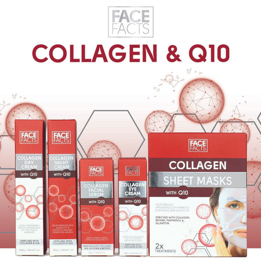 Face Facts Collagen With Q10 Sheet Masks - 2 Treatments