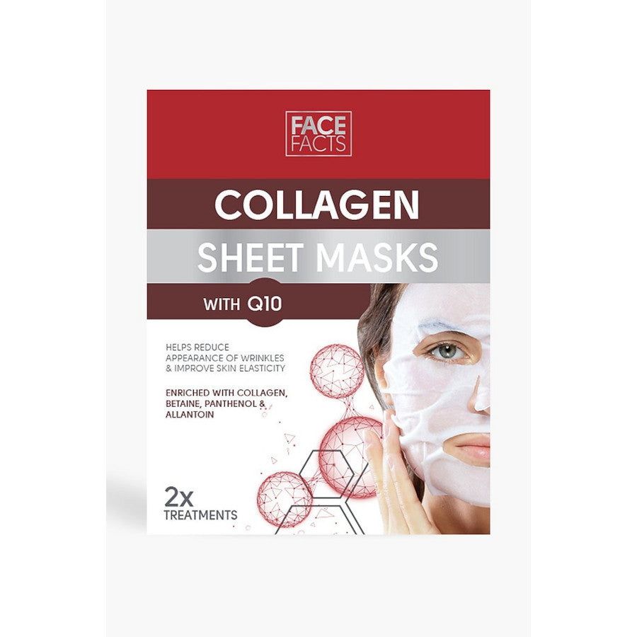 Face Facts Collagen With Q10 Sheet Masks - 2 Treatments