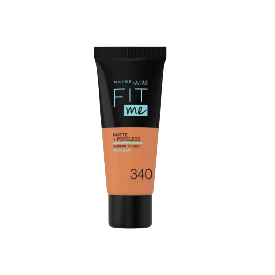 Maybelline Fit Me! Matte Poreless Liquid Foundation with Clay 30ml (340 Cappuccino)