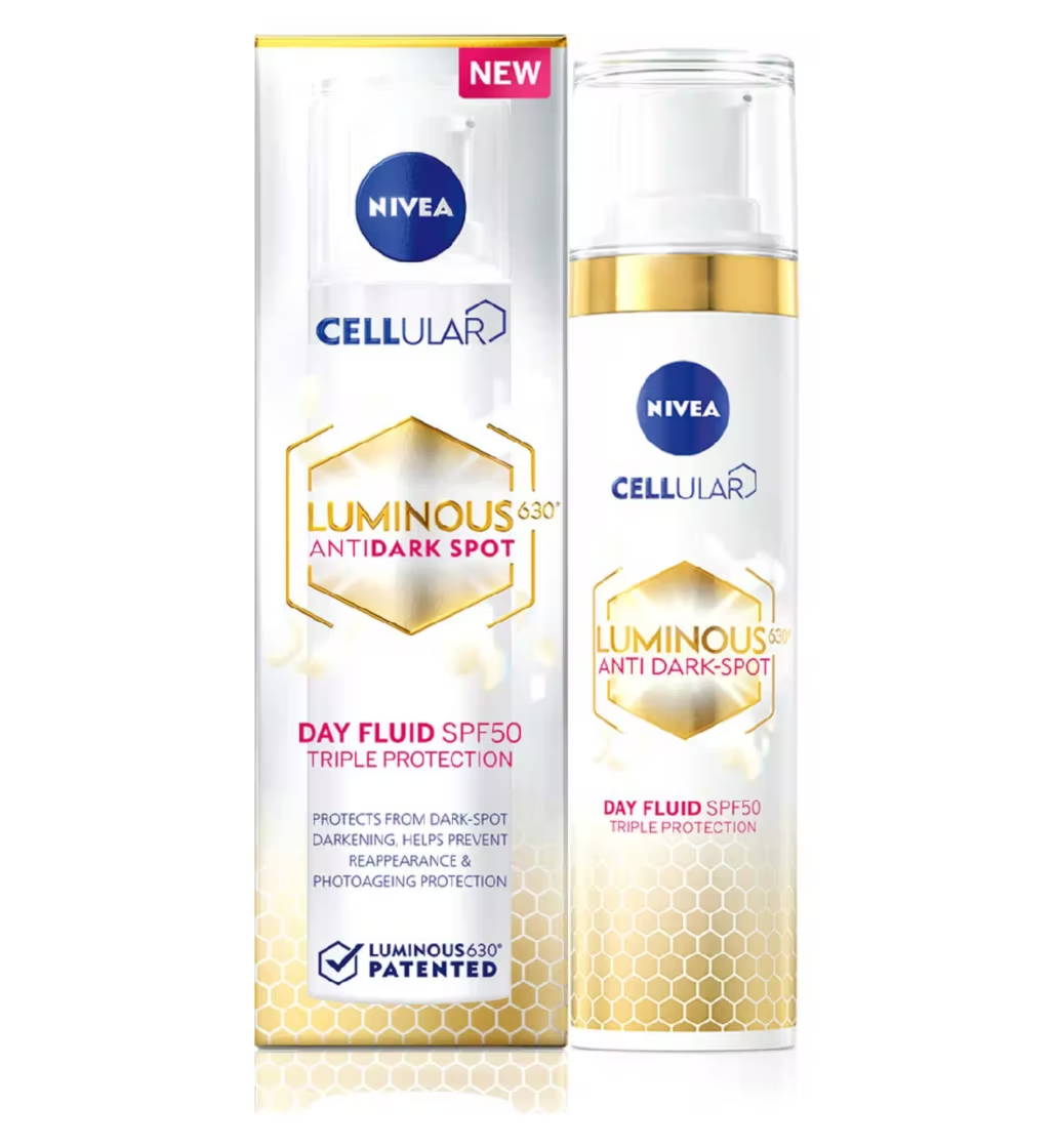 Nivea Cellular Luminous 630° Anti Dark-Spot Day Fluid SPF50 Triple Protection Moisturiser - 40ml