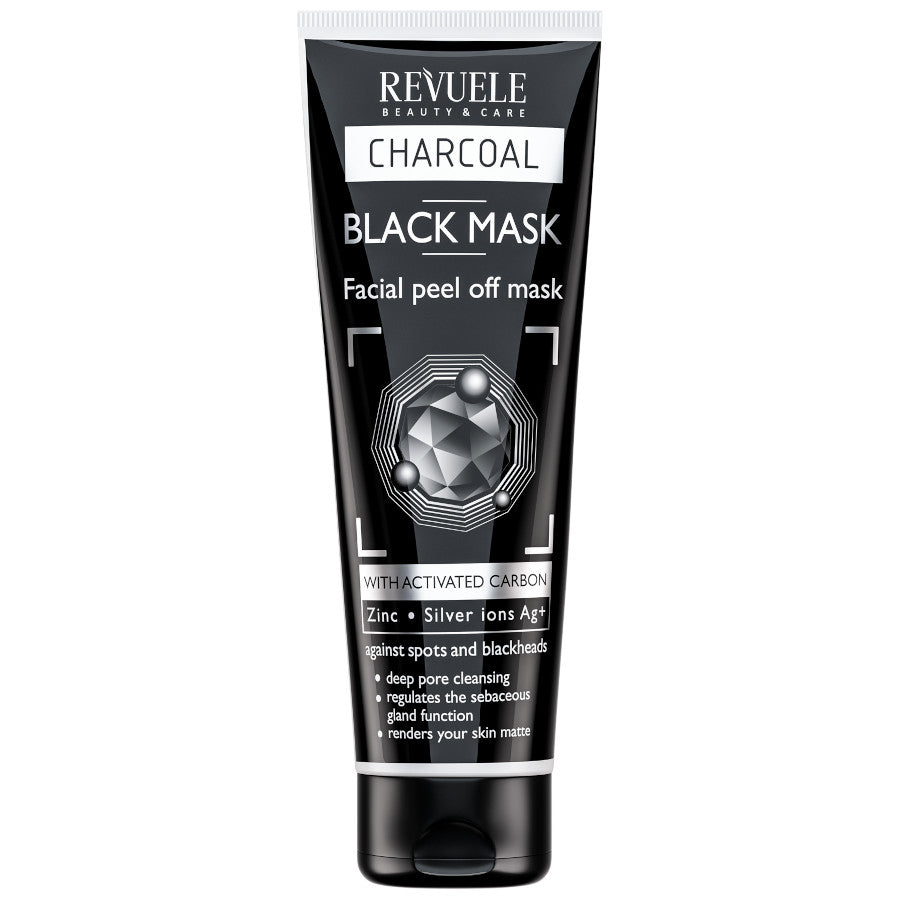 Revuele Charcoal Black Facial Peel Off Mask With Activated Charcoal - 80ml