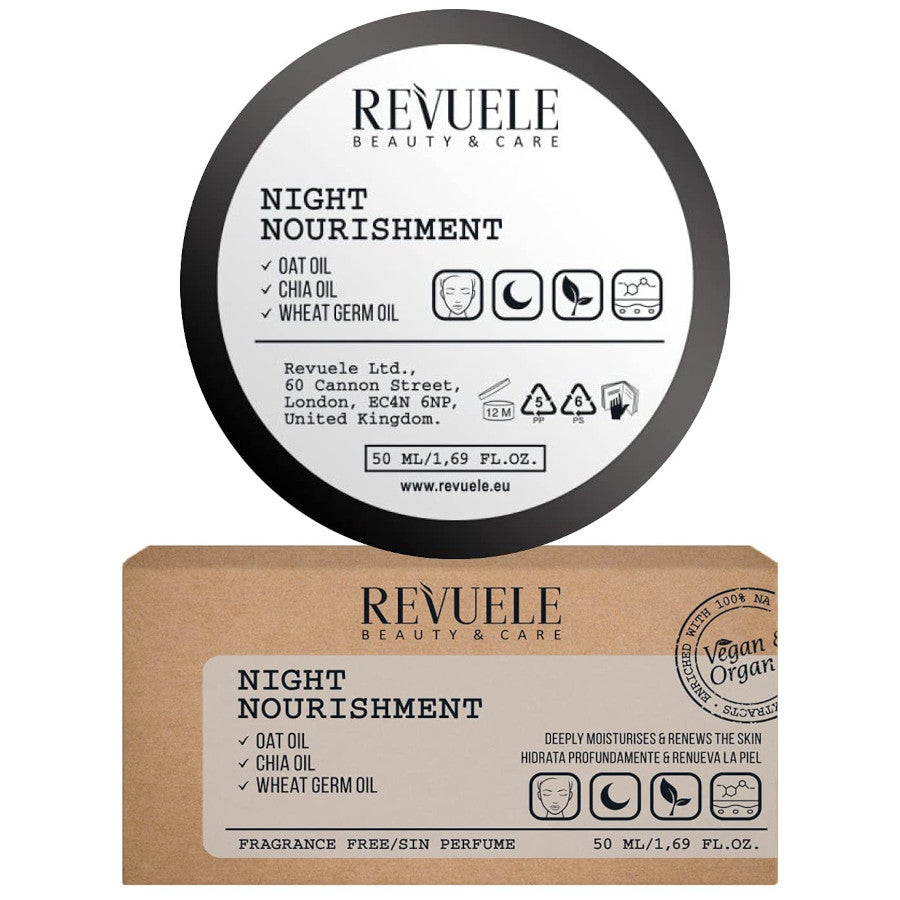 Revuele Vegan & Organic Night Nourishment Cream - 50ml