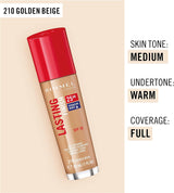 Rimmel Lasting Finish 25H Hydration Boost Foundation (210 Golden Beige)