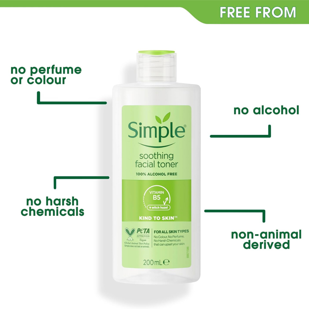 Simple Kind To Skin Soothing Facial Toner - 200ml